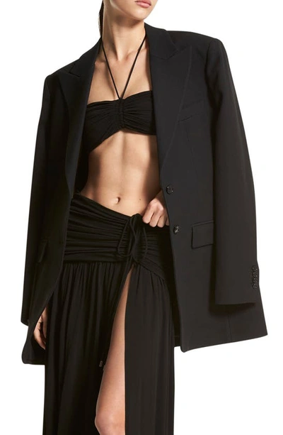 Michael Kors Crepe Blazer In Black