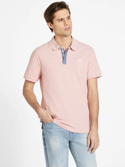 Guess Factory Finn Marled Polo In Multi
