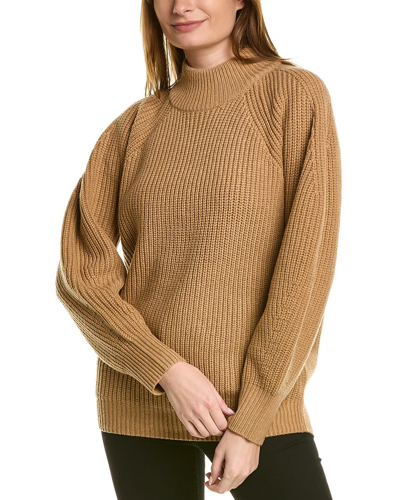 Bcbgmaxazria Turtleneck Wool-blend Sweater In Brown
