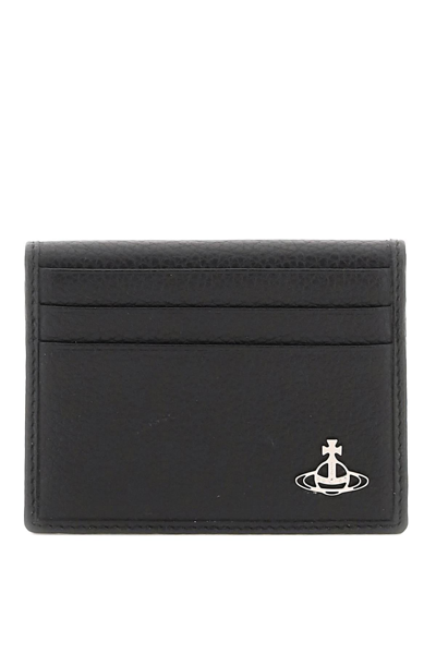 Vivienne Westwood Bifold Leather Cardholder In Black