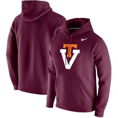 Nike Maroon Virginia Tech Hokies Vintage School Logo Pullover Hoodie