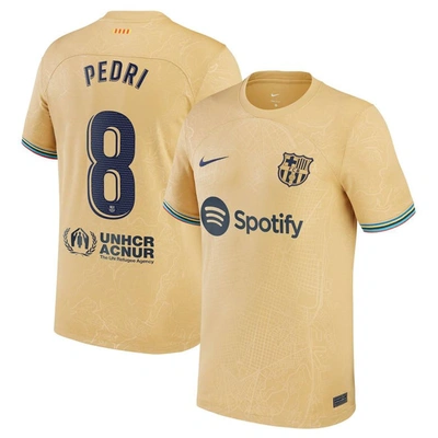 Nike Pedri Gold Barcelona 2022/23 Away Replica Player Jersey