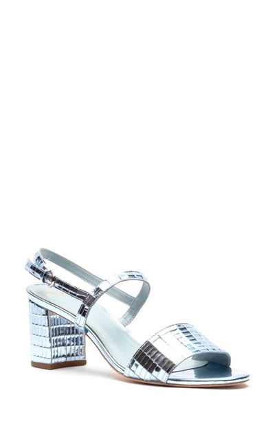 Frances Valentine Bettina Disco Block Heel Sandal In Celeste