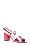 Frances Valentine Bettina Disco Block Heel Sandal In Rose