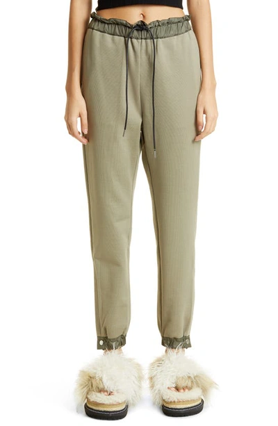 Sacai Cotton Jersey Sweatpants In L/khaki