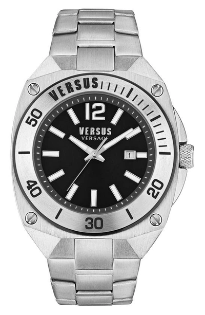 Versus Versace  Reaction Bracelet Watch, 48mm In Silver/black