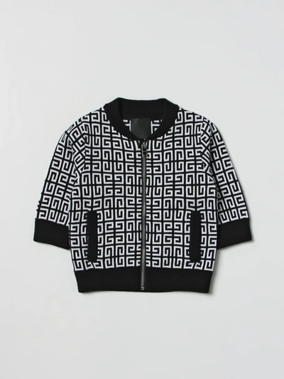 Givenchy Baby Boys 4g Jacquard Knit Zip Up Top In Black