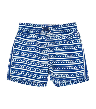 Monnalisa X Disney Printed Swim Shorts (3-36 Months) In White + Blue