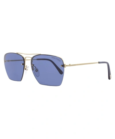 Tom Ford Aviator Sunglasses Tf504 Walker 28v Rose Gold/blue Horn Ft0504 |  ModeSens
