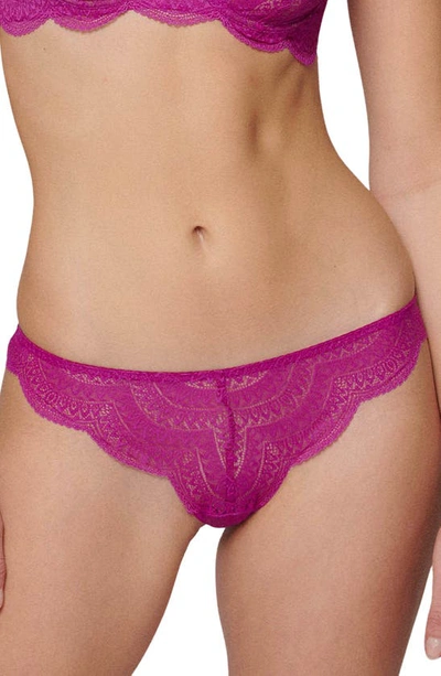 Simone Perele Karma Lace Tanga Panty In Bougainvillea