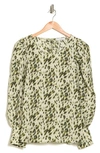 Patrizia Luca Puff Long Sleeve Top In Olive