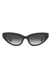 Burberry 54mm Gradient Cat Eye Sunglasses In Black