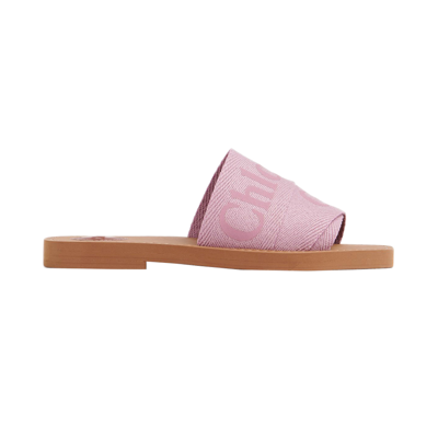 Chloé Woody Open-toe Sandals Shoes In Lilac