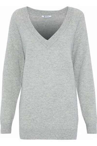 Alexander Wang T Woman Mélange Wool And Cashmere-blend Sweater Gray