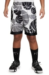 Nike Dri-fit Elite Big Kids' (boys') Printed Basketball Shorts (extended Size) In Black