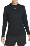 Nike Women's Dri-fit Uv Advantage Mock-neck Golf Top In Black