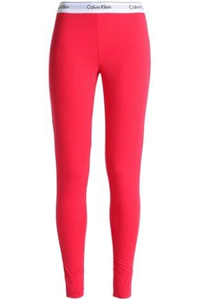 Calvin Klein Woman Cotton And Modal-blend Pajama Pants Red | ModeSens