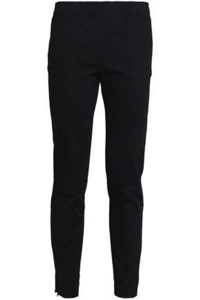 Alexander Wang T Woman Cotton-gabardine Slim-leg Pants Black