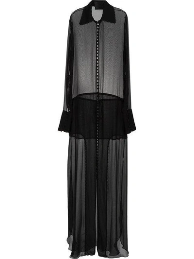 Andrea Bogosian Sheer Gown In Black