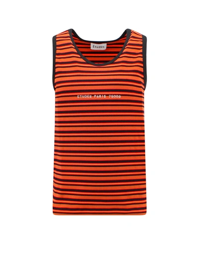 Etudes Studio Embroidered-logo Top In Orange