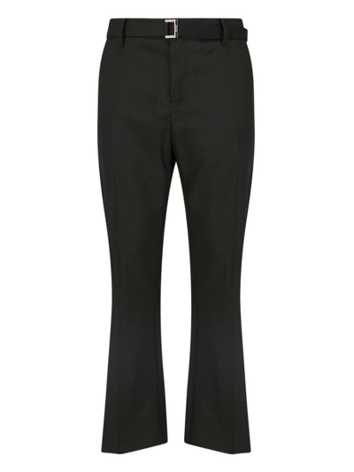 Sacai Belted Chino Pant In Black