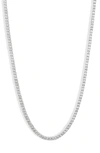 Shymi Classic Tennis Necklace In Silver/ White