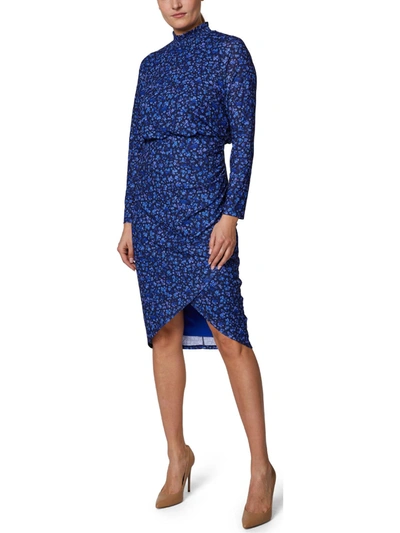 Laundry By Shelli Segal Womens Side Slit Long Maxi Dress In Blue