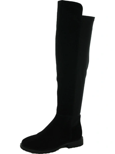 Aqua College Prestige Womens Suede Tall Over-the-knee Boots In Black