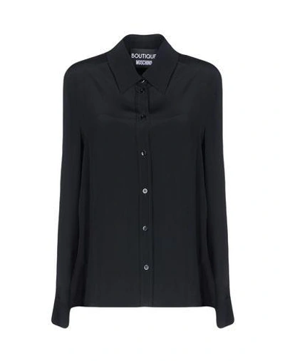 Boutique Moschino Solid Color Shirts & Blouses In Black