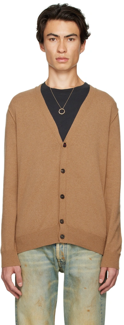 Maison Margiela Tan Buttoned Cardigan In Beige