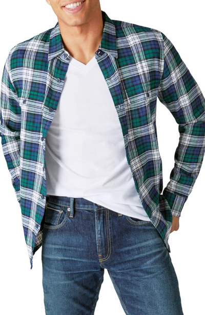 Lucky Brand Humboldt Plaid Workwear Shirt In Green Plaid