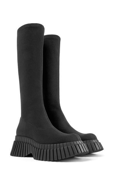 Camper Bcn Tall Sock Boot In Black