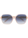 Victoria Beckham Oversized Tinted Sunglasses In Neutrals