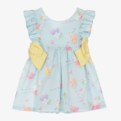 Lapin House Babies' Girls Green Striped Ice Cream Dress