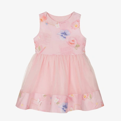 Lapin House Babies' Girls Pink Cotton & Tulle Dress