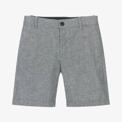 Mayoral Kids' Boys Blue Cotton & Linen Shorts