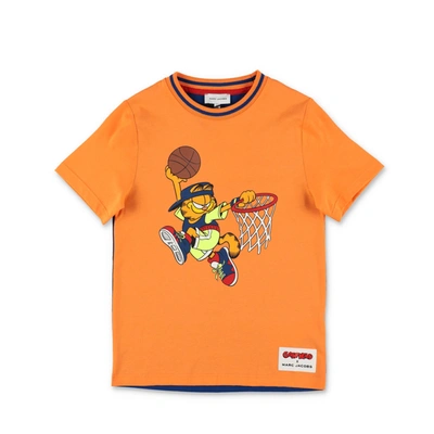 Marc Jacobs Babies'  Boys Orange Garfield Basketball T-shirt