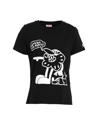 Kenzo Graphic-print Short-sleeve T-shirt In Black