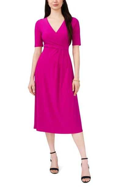 Chaus V-neck Dress In Berry Tart