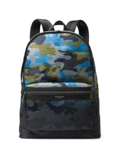 Michael Kors Camouflage Print Backpack In Blue