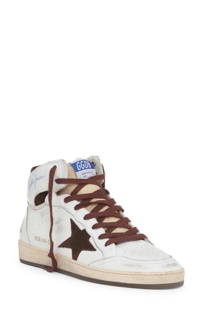 Golden Goose Sky Star Trainers Nappa Upper And Spur Nylon Tongue Suede Star In White