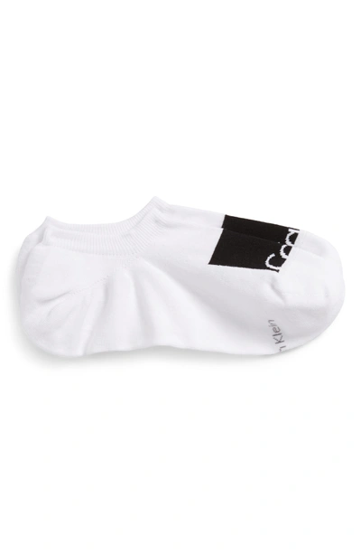 Calvin Klein New Gen Logo No-show Socks In White