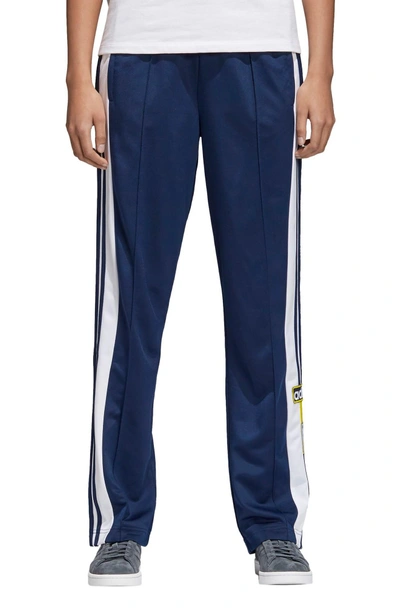 Adidas Originals Stripe Track Pants In Collegiate Navy / White