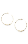 Gorjana Gypset Hoop Earrings In Howlite/ Gold