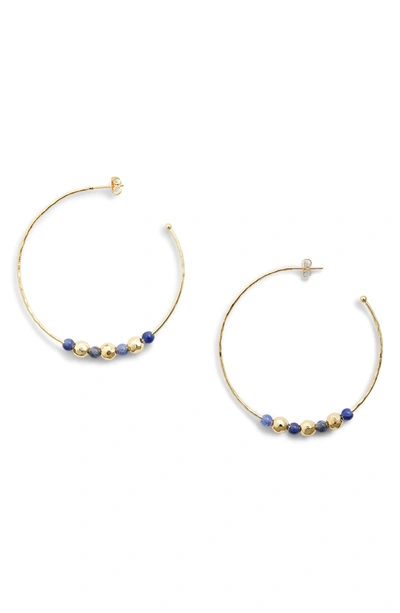 Gorjana Gypset Hoop Earrings In Sodalite/ Gold