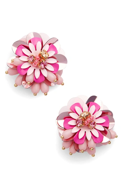 Kate Spade Vibrant Life Statement Earrings In Light Pink Multi