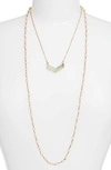 Elise M Julia Double Strand Necklace In Pink/ Amazonite