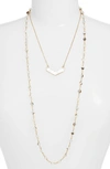 Elise M Julia Double Strand Necklace In White/ Pearl
