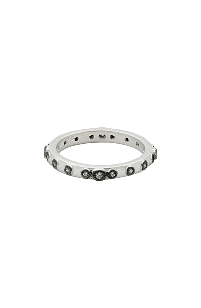 Freida Rothman Stacking Ring In Black/ Silver