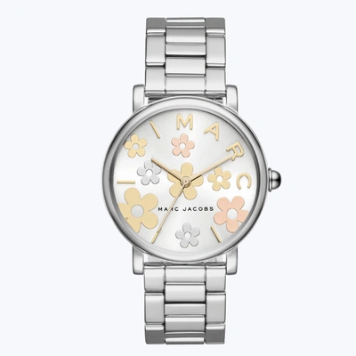 Marc Jacobs Classic Bracelet Watch, 36mm In Silver/ White/ Silver